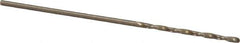 Precision Twist Drill - #65 135° Cobalt Jobber Drill - Oxide/Gold Finish, Right Hand Cut, Spiral Flute, Straight Shank, 1-1/2" OAL, Split Point - Exact Tool & Supply