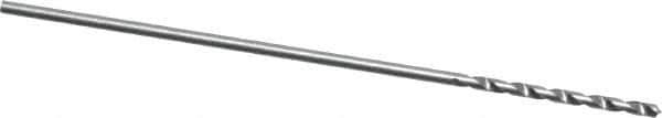 Precision Twist Drill - #73 118° High Speed Steel Jobber Drill - Bright Finish, Right Hand Cut, Spiral Flute, Straight Shank, 1-1/8" OAL, Standard Point - Exact Tool & Supply