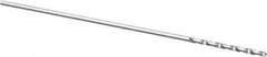 Precision Twist Drill - #75 118° High Speed Steel Jobber Drill - Bright Finish, Right Hand Cut, Spiral Flute, Straight Shank, 1" OAL, Standard Point - Exact Tool & Supply