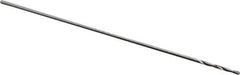 Precision Twist Drill - #86 118° High Speed Steel Jobber Drill - Bright Finish, Right Hand Cut, Spiral Flute, Straight Shank, 3/4" OAL, Standard Point - Exact Tool & Supply