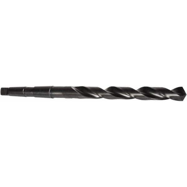 Precision Twist Drill - 1-7/64", 4MT 118° Point High Speed Steel Taper Shank Drill Bit - Exact Tool & Supply