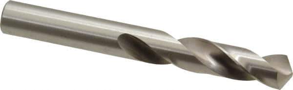 Precision Twist Drill - 13/32" 118° Spiral Flute High Speed Steel Screw Machine Drill Bit - Bright Finish, Right Hand Cut, 1-15/16" Flute Length, 3-5/16" OAL, Standard Point, Straight Shank - Exact Tool & Supply
