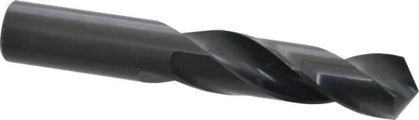 Precision Twist Drill - 15/16" 118° Spiral Flute High Speed Steel Screw Machine Drill Bit - Oxide Finish, Right Hand Cut, 3-3/4" Flute Length, 5-3/4" OAL, Standard Point, Straight Shank - Exact Tool & Supply