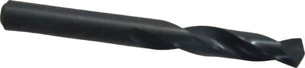 Precision Twist Drill - 0.281" 135° Spiral Flute High Speed Steel Screw Machine Drill Bit - Oxide Finish, Right Hand Cut, 1-1/2" Flute Length, 2-11/16" OAL, Split Point, Straight Shank - Exact Tool & Supply
