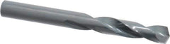 Precision Twist Drill - 0.295" 135° Spiral Flute High Speed Steel Screw Machine Drill Bit - Oxide Finish, Right Hand Cut, 1-9/16" Flute Length, 2-3/4" OAL, Split Point, Straight Shank - Exact Tool & Supply