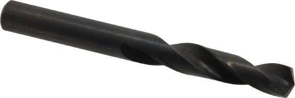 Precision Twist Drill - 0.316" 135° Spiral Flute High Speed Steel Screw Machine Drill Bit - Oxide Finish, Right Hand Cut, 1-11/16" Flute Length, 2-15/16" OAL, Split Point, Straight Shank - Exact Tool & Supply