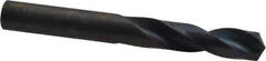 Precision Twist Drill - 0.358" 135° Spiral Flute High Speed Steel Screw Machine Drill Bit - Oxide Finish, Right Hand Cut, 1-3/4" Flute Length, 3-1/16" OAL, Split Point, Straight Shank - Exact Tool & Supply