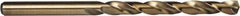 Precision Twist Drill - 23/32", 135° Point, Spiral Flute, Cobalt Taper Length Drill Bit - Oxide/Gold Finish, 5-5/8" Flute Length, 9-1/2" OAL, Series M51CO - Exact Tool & Supply