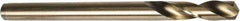 Precision Twist Drill - #11 135° Spiral Flute Cobalt Screw Machine Drill Bit - Oxide/Gold Finish, Right Hand Cut, 1-3/16" Flute Length, 3-1/2" OAL, Split Point, Straight Shank - Exact Tool & Supply