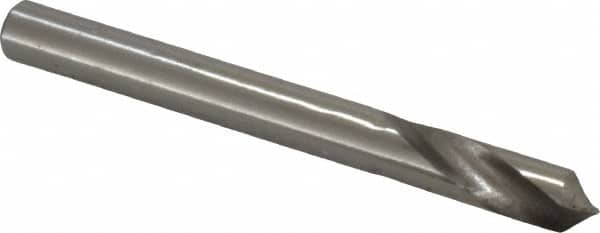 Precision Twist Drill - 1/4" Body Diam, 90° Point, High Speed Steel, 2-1/2" Overall Length, Spotting Drill - Exact Tool & Supply