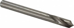 Precision Twist Drill - 1/4" Body Diam, 90° Point, High Speed Steel, 2-1/2" Overall Length, Spotting Drill - Exact Tool & Supply