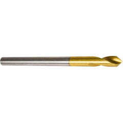 Precision Twist Drill - 3/8" Body Diam, 120°, 7" OAL, High Speed Steel Spotting Drill - Exact Tool & Supply