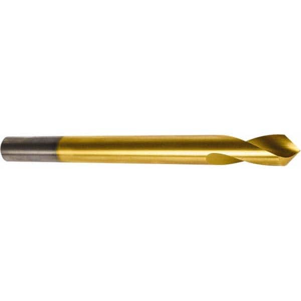 Precision Twist Drill - 1" Body Diam, 90°, 8" OAL, High Speed Steel Spotting Drill - Exact Tool & Supply