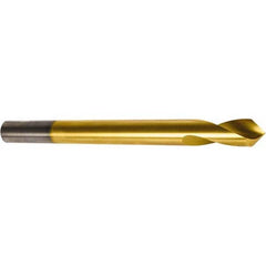 Precision Twist Drill - 1" Body Diam, 90°, 8" OAL, High Speed Steel Spotting Drill - Exact Tool & Supply