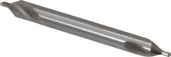 Precision Twist Drill - #1 Plain Cut 60° Incl Angle High Speed Steel Combo Drill & Countersink - Exact Tool & Supply