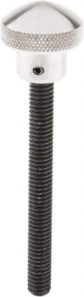 Morton Machine Works - 1" Head, Knurled Knob - Threaded Stem, Aluminum - Exact Tool & Supply