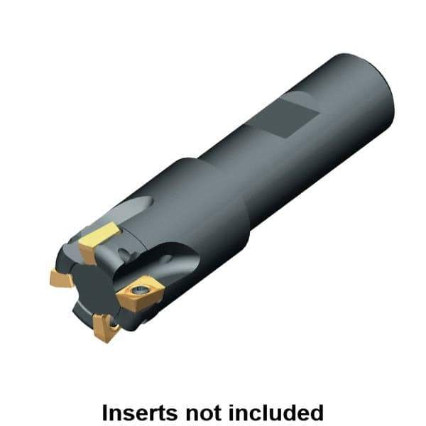 Kennametal - 1" Cut Diam, 0.357" Max Depth of Cut, 1" Shank Diam, 3.78" OAL, Indexable Square Shoulder End Mill - ADKT 1035.., ADKT 1622.., ADPT 1035.., ADPT 1622.. Inserts, Weldon Shank, 0° Lead Angle, Through Coolant - Exact Tool & Supply