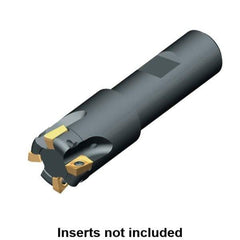 Kennametal - 20mm Cut Diam, 9.07mm Max Depth of Cut, 20mm Shank Diam, 82mm OAL, Indexable Square Shoulder End Mill - ADKT 1035.. Inserts, Weldon Shank, 0° Lead Angle, Series NGE-A - Exact Tool & Supply