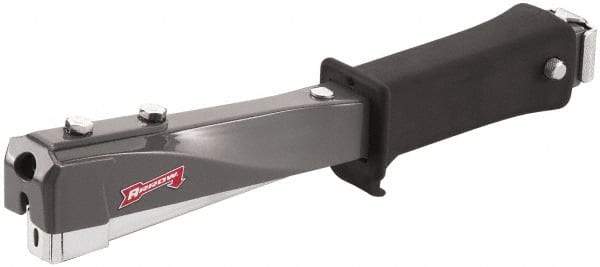 Arrow - Manual Hammer Tacker - 1/4, 5/16, 3/8" Staples, Gray & Black, Steel - Exact Tool & Supply