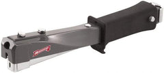 Arrow - Manual Hammer Tacker - 1/4, 5/16, 3/8" Staples, Gray & Black, Steel - Exact Tool & Supply
