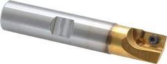 Superbee - 0.007 to 0.06 Inch Cutting Radius, 3/4 Inch Cutter Diameter, 1 Style EM15 Insert, 3/4 Inch Shank Diameter, Indexable Convex Radius Cutter - 4 Inch Overall Length - Exact Tool & Supply