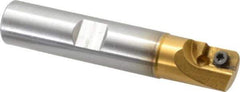 Superbee - 0.07 to 0.13 Inch Cutting Radius, 3/4 Inch Cutter Diameter, 1 Style EM15 Insert, 3/4 Inch Shank Diameter, Indexable Convex Radius Cutter - 4 Inch Overall Length - Exact Tool & Supply