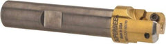 Superbee - 0.14 to 0.19 Inch Cutting Radius, 1 Inch Cutter Diameter, 2 Style EM15 Inserts, 3/4 Inch Shank Diameter, Indexable Convex Radius Cutter - 4.5 Inch Overall Length - Exact Tool & Supply