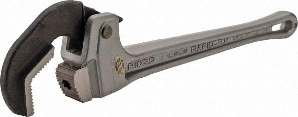 Ridgid - 18" Aluminum RapidGrip Pipe Wrench - 3" Pipe Capacity - Exact Tool & Supply