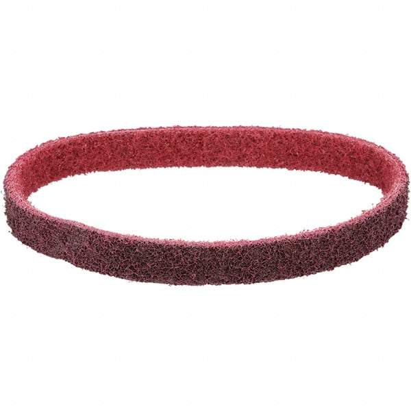 Dynabrade - 1" Wide x 18" OAL, Aluminum Oxide Abrasive Belt - Aluminum Oxide, Medium, Nonwoven, Cloth Backing, Wet/Dry - Exact Tool & Supply