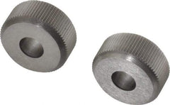 Made in USA - 3/4" Diam, 90° Tooth Angle, 33 TPI, Beveled Face, Form Type High Speed Steel Straight Knurl Wheel - 1/4" Face Width, 1/4" Hole, Circular Pitch, Series KP - Exact Tool & Supply