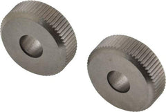 Made in USA - 1" Diam, 90° Tooth Angle, 21 TPI, Beveled Face, Form Type High Speed Steel Straight Knurl Wheel - 1/4" Face Width, 5/16" Hole, Circular Pitch, Series OU - Exact Tool & Supply
