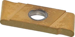 NIKCOLE MINI-SYSTEMS - GIE 2mm Cutting Width Carbide Grooving Insert - 6mm Max Depth of Cut, Left Hand, 1mm Corner Radius, TiN Finish - Exact Tool & Supply