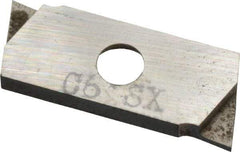 NIKCOLE MINI-SYSTEMS - GIE 0.7mm Cutting Width Carbide Grooving Insert - 2.54mm Max Depth of Cut, Left Hand - Exact Tool & Supply