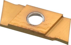 NIKCOLE MINI-SYSTEMS - GIE 1.3mm Cutting Width Carbide Grooving Insert - 6mm Max Depth of Cut, Left Hand, TiN Finish - Exact Tool & Supply
