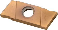 NIKCOLE MINI-SYSTEMS - GIE 1.85mm Cutting Width Carbide Grooving Insert - 6mm Max Depth of Cut, Right Hand, TiN Finish - Exact Tool & Supply