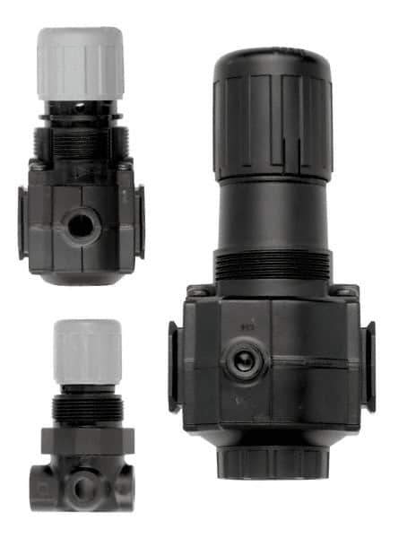 Norgren - 1/2" NPT Relief Valve - 3.09 CV Rate, 93 CFM, 250 Max psi, Knob Adjustment Actuator - Exact Tool & Supply