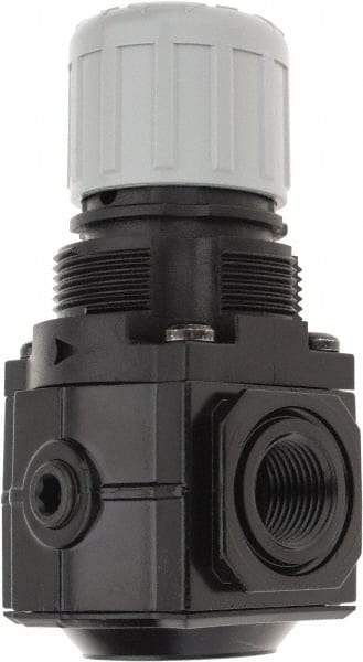 Norgren - 3/8" NPT Relief Valve - 1.6 CV Rate, 48 CFM, 150 Max psi, Knob Adjustment Actuator - Exact Tool & Supply