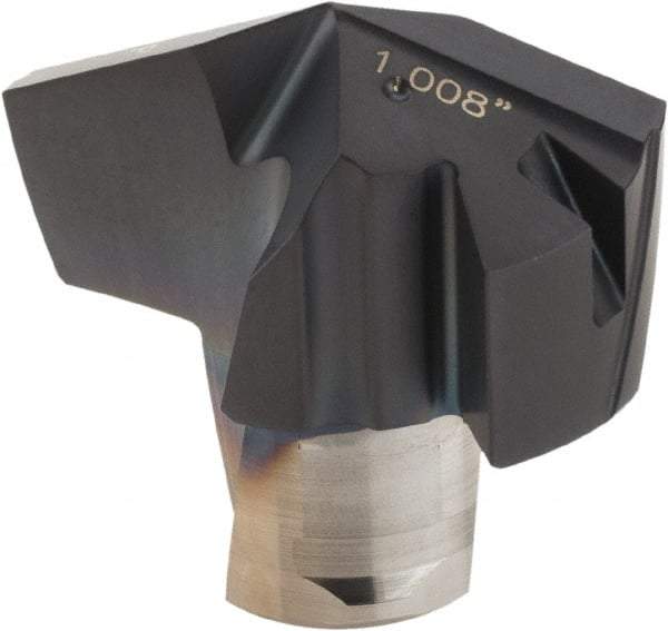 Iscar - Series ICP, 1.008" Diam Grade IC908 140° Replaceable Drill Tip - Carbide, TiAlN Finish, 25 Seat Size, Through Coolant - Exact Tool & Supply