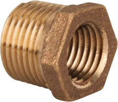 Legend Valve - Class 125, 1" Internal Pipe, Bronze Hex Bushing - MNPT x FNPT - Exact Tool & Supply