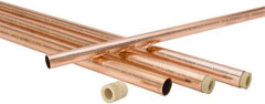 Mueller Industries - 10' Long, 7/8" OD x 3/4" ID, Grade C12200 Copper Nitrogenized Tube - 0.045" Wall Thickness, 0.455 Ft/Lb - Exact Tool & Supply