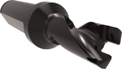 Allied Machine and Engineering - Series 14, 14 to 15mm Diam, 3/4" Diam Straight Shank with Flange, Helical Flute Spade Drill - 11/16" Max Depth, 1-3/4" Body Length, 3-25/32" OAL, Short Length, Through Coolant - Exact Tool & Supply