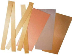 Made in USA - 0.016 Inch Thick x 2 Inch Wide x 12 Inch Long, Brass Strip - Alloy 260 - Exact Tool & Supply