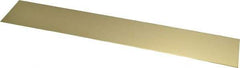 Made in USA - 0.032 Inch Thick x 2 Inch Wide x 12 Inch Long, Brass Strip - Alloy 260 - Exact Tool & Supply