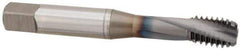 OSG - 3/8-16 UNC 3 Flute 2B Modified Bottoming Spiral Flute Tap - Powdered Metal, TiCN Finish, 2-15/16" OAL, Right Hand Flute, Right Hand Thread, H5, Series EXOTAP - Exact Tool & Supply