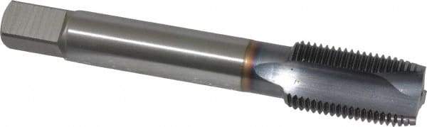 OSG - 5/8-18 UNF, 3 Flute, TiCN Finish, Vanadium High Speed Steel Spiral Point Tap - Plug Chamfer, Right Hand Thread, 3-13/16" OAL, 1-13/16" Thread Length, 0.48" Shank Diam, 3B Class of Fit, Series 300 - Exact Tool & Supply