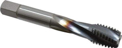 OSG - 5/8-11 UNC 4 Flute 3B Modified Bottoming Spiral Flute Tap - Powdered Metal, TiCN Finish, 3-13/16" OAL, Right Hand Flute, Right Hand Thread, H3, Series EXOTAP - Exact Tool & Supply
