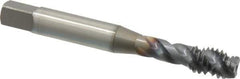 OSG - 5/16-18 UNC 3 Flute 2B Modified Bottoming Spiral Flute Tap - Vanadium High Speed Steel, TiCN Finish, 2-23/32" OAL, Right Hand Flute, Right Hand Thread, H5, Series EXOTAP VA3 - Exact Tool & Supply