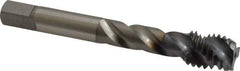 OSG - 1/2-13 UNC 3 Flute 2B Modified Bottoming Spiral Flute Tap - Vanadium High Speed Steel, TiCN Finish, 3-3/8" OAL, Right Hand Flute, Right Hand Thread, H5, Series EXOTAP VA3 - Exact Tool & Supply