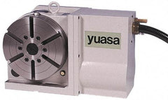 Yuasa - 1 Spindle, 50 Max RPM, 8.66" Table Diam, 1.36 hp, Horizontal & Vertical CNC Rotary Indexing Table - 120 kg (260 Lb) Max Horiz Load, 160.02mm Centerline Height - Exact Tool & Supply