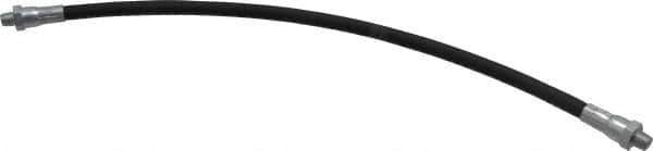 PRO-LUBE - 18" Long, 5,800 psi Operating Pressure, Polyamide (Inner Tubing) & Polyurethane (Sheath) Grease Gun Hose - 1/8 NPT, 13,775 psi Burst Pressure - Exact Tool & Supply